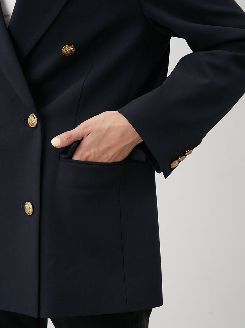 Mila Owen「金釦ダブルブレストロングブレザー」|テーラードジャケット|