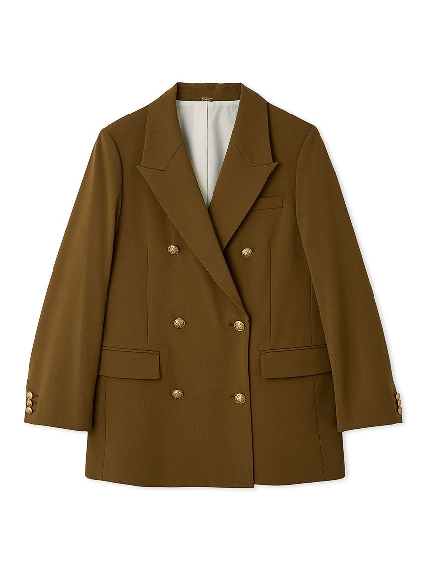 Mila Owen「金釦ダブルブレストロングブレザー」|テーラードジャケット|