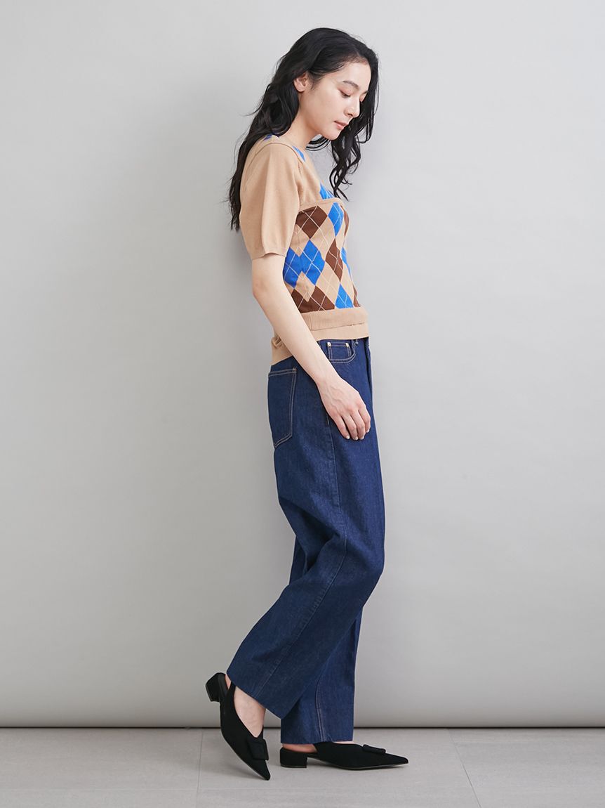 Mila Owen「センタープレスマムデニムパンツ」|デニム|