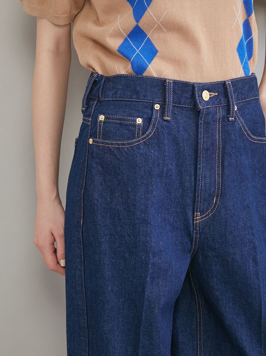 Mila Owen「センタープレスマムデニムパンツ」|デニム|