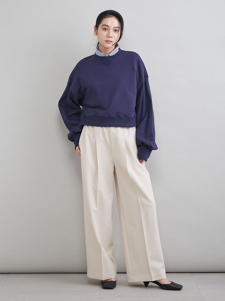 Mila Owen「フォルムスリーブショートトレーナー」|スウェット・ジャージ|