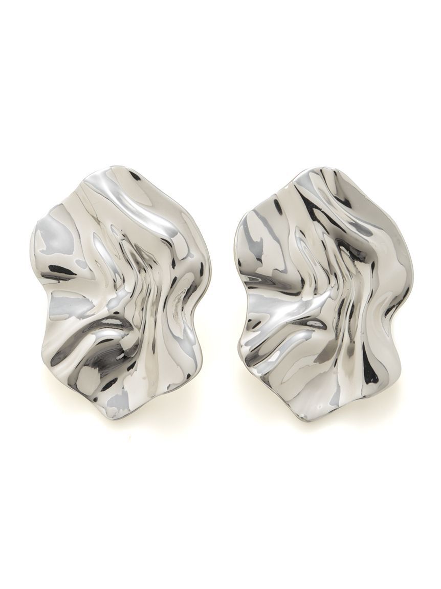 emmi atelier「【IPSA/emmi】ウェーブプレートピアス」|ピアス|