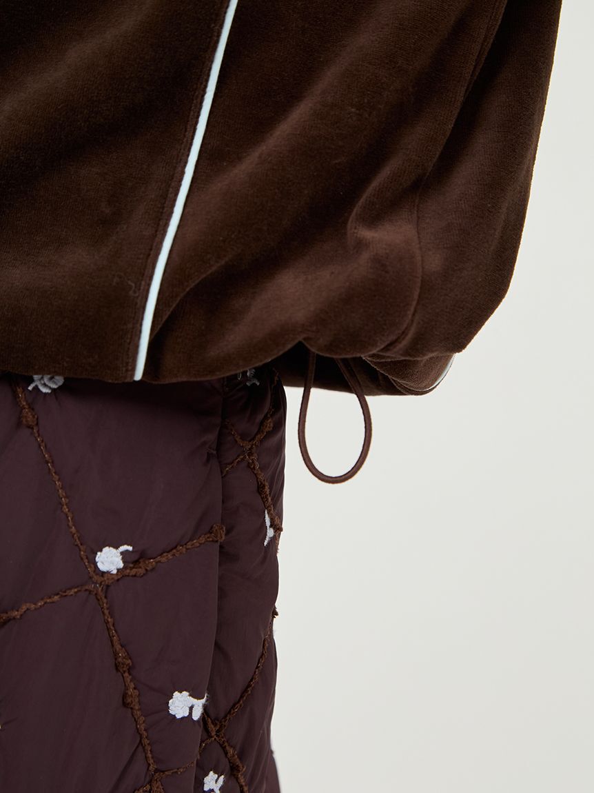 emmi atelier「パイピングデザインベロアトップス」|Tシャツ・カットソー|