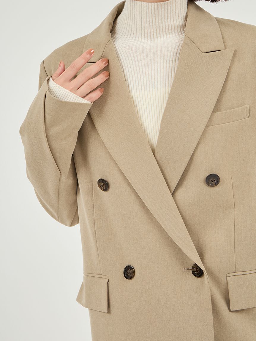 emmi atelier「【セットアップ対応】ダブルブレストテーラードジャケット」|テーラードジャケット|