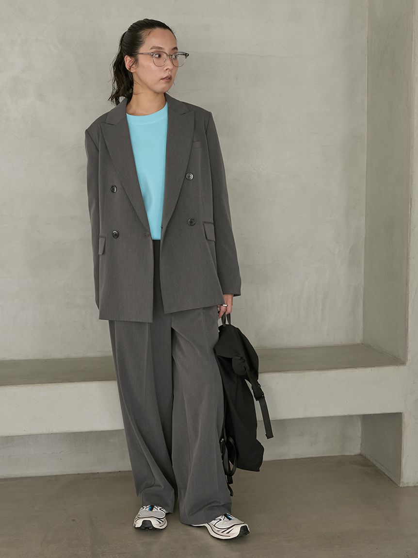 emmi atelier「【セットアップ対応】ダブルブレストテーラードジャケット」|テーラードジャケット|