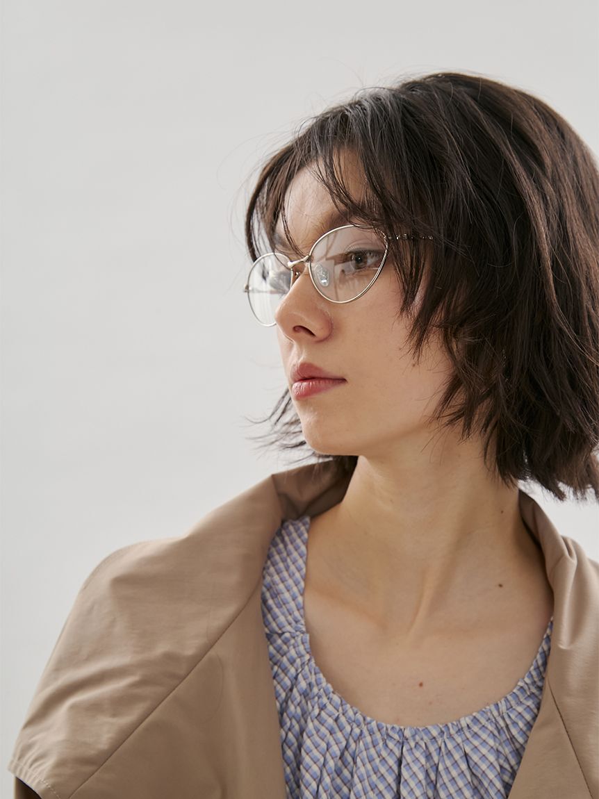 emmi atelier「キャットアイメタルフレームメガネ」|メガネ|