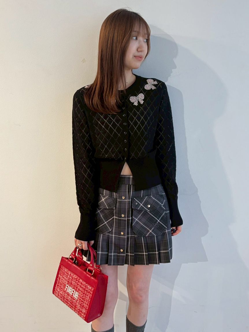 FURFUR「チェック柄プリーツミニスカート」|スカート|