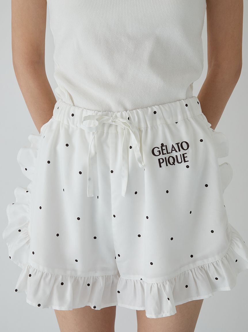 gelato pique「【WhiteDay】3柄フリルショートパンツ」|ルームウェア|