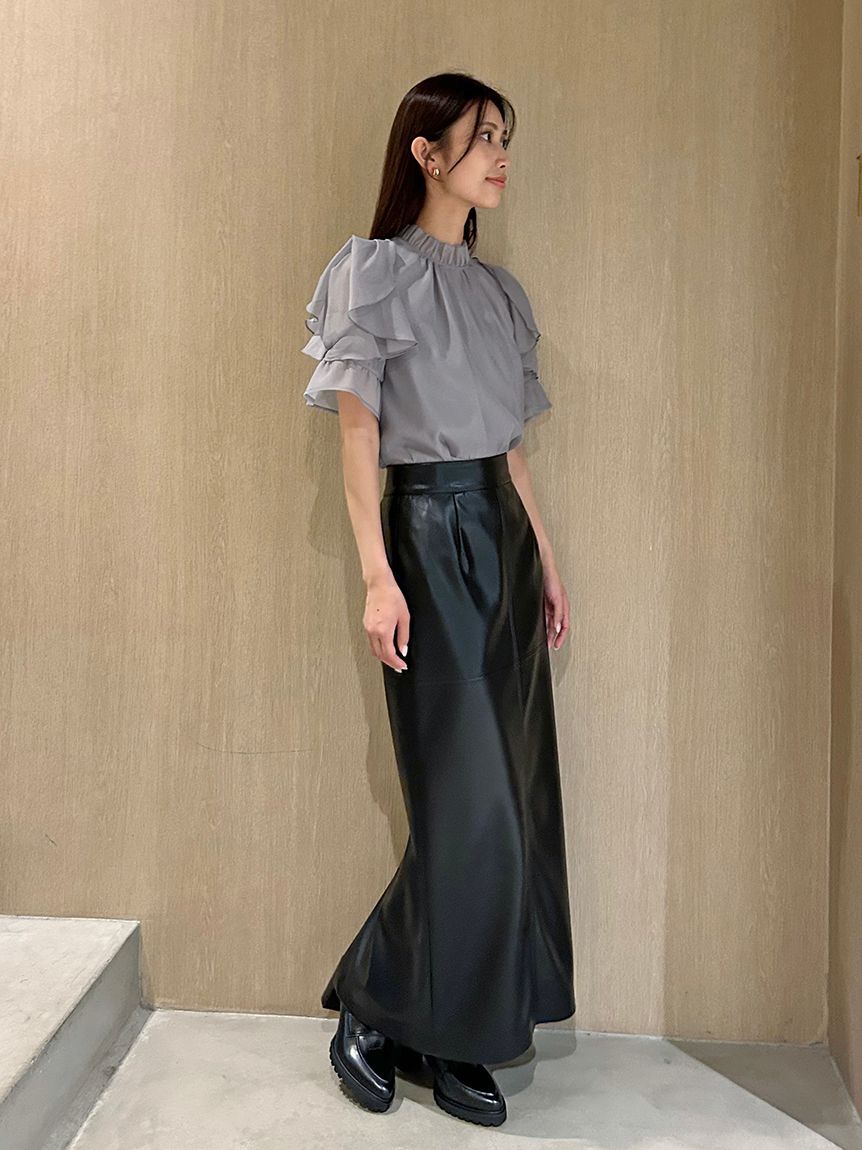 SNIDEL「Sustainableオーガンシースルーブラウス」|シャツ・ブラウス|