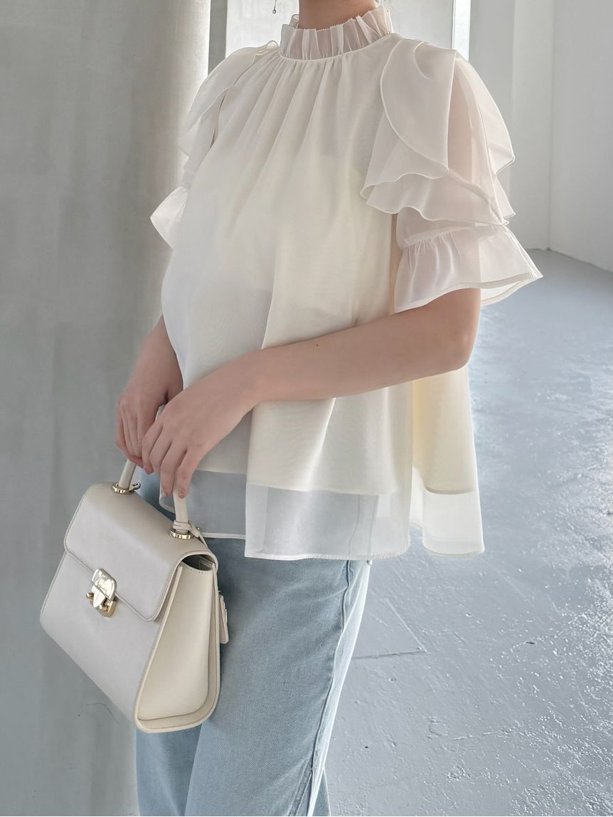 SNIDEL「Sustainableオーガンシースルーブラウス」|シャツ・ブラウス|