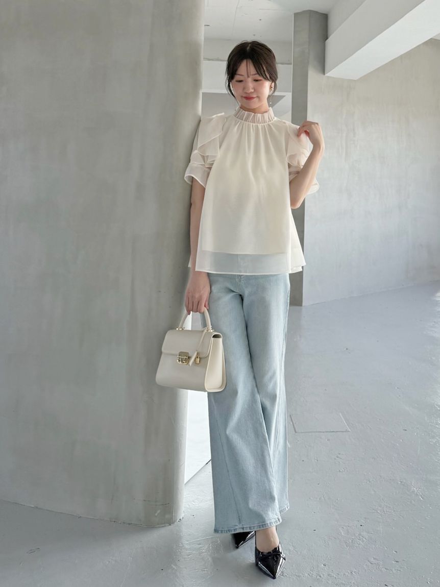 SNIDEL「Sustainableオーガンシースルーブラウス」|シャツ・ブラウス|