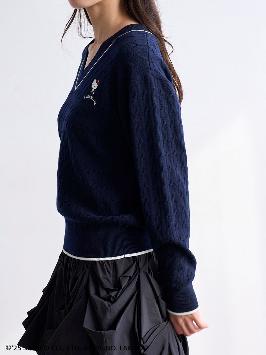 SNIDEL「【HELLO KITTY】ケーブルプルオーバー」|ニット・セーター|