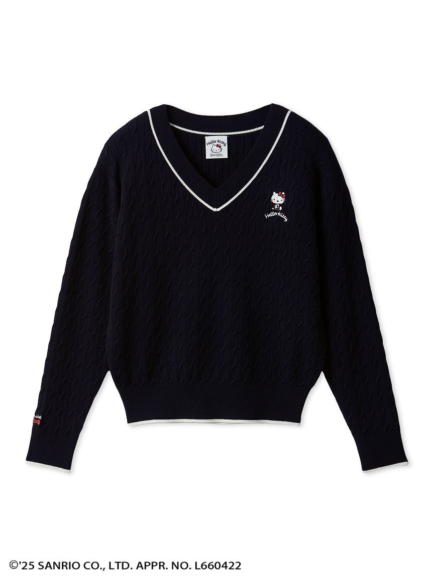 SNIDEL「【HELLO KITTY】ケーブルプルオーバー」|ニット・セーター|