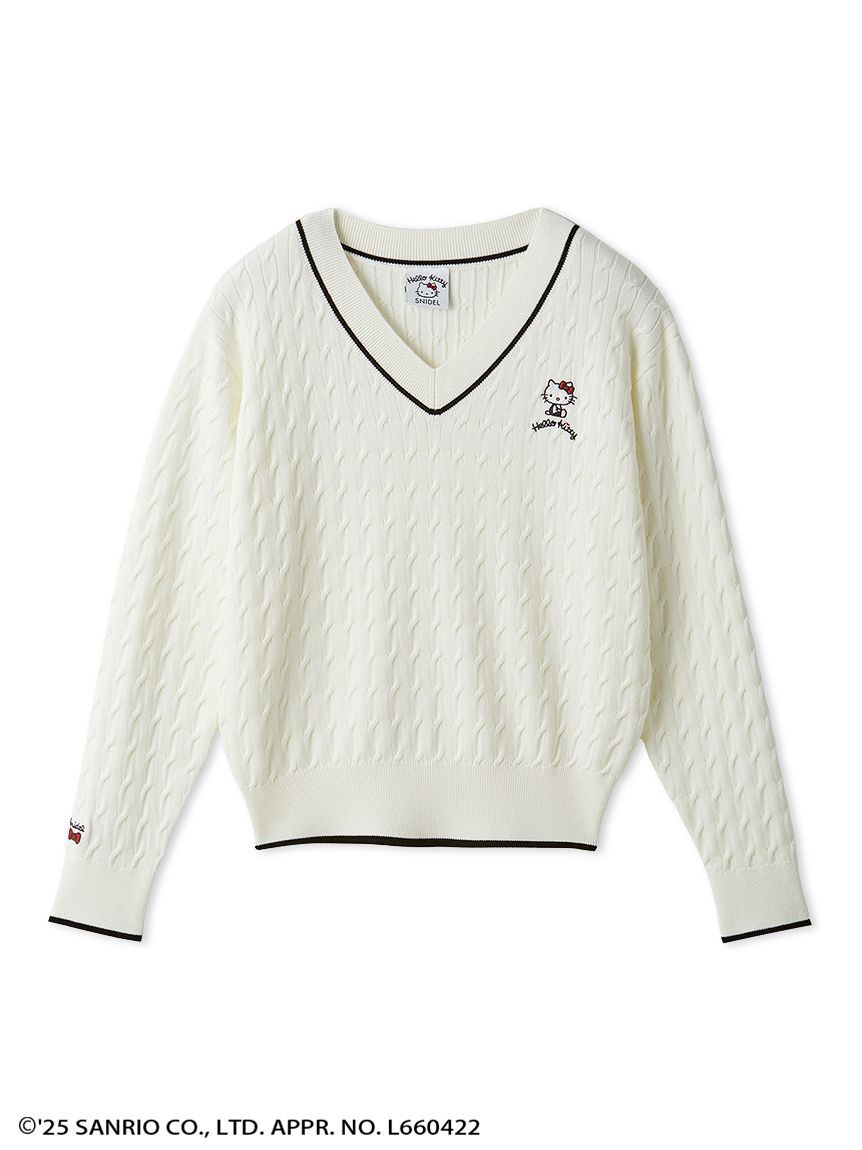 SNIDEL「【HELLO KITTY】ケーブルプルオーバー」|ニット・セーター|