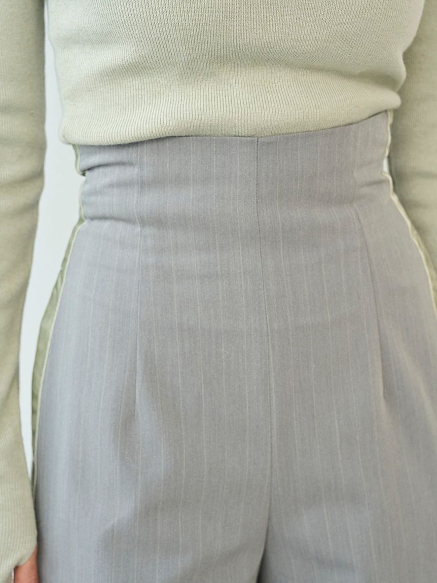 SNIDEL「バックリボンレースアップラインパンツ」|チノ|