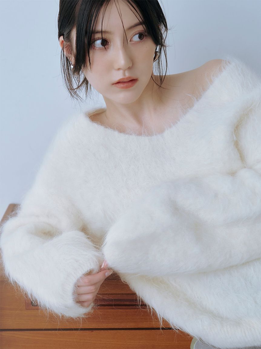 SNIDEL「【HIGH QUALITY】スリアルパカVネックプルオーバー」|ニット・セーター|OWHT