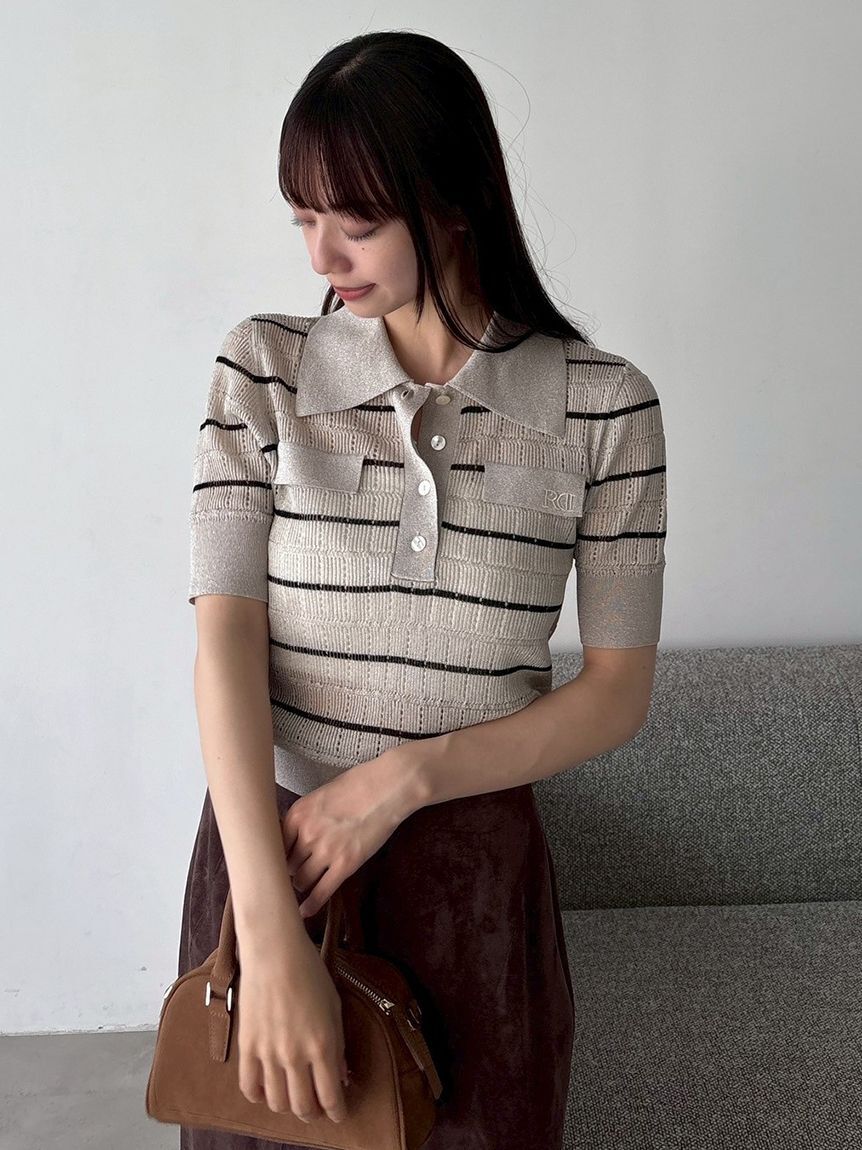 FRAY I.D「アイレットシアーポロニット」|ニット・セーター|IVR