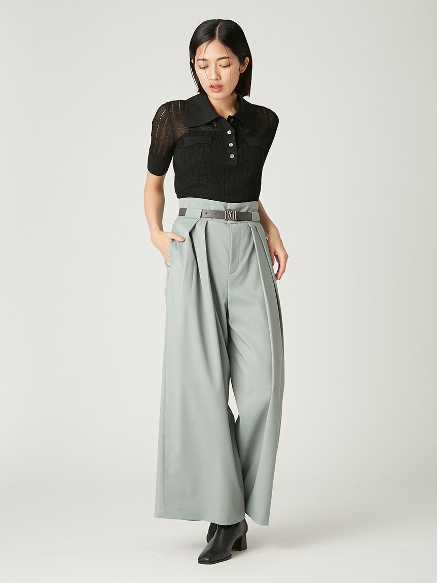 FRAY I.D「アイレットシアーポロニット」|ニット・セーター|