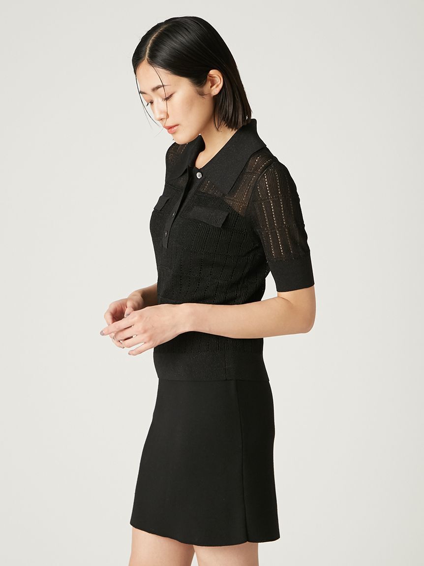 FRAY I.D「アイレットシアーポロニット」|ニット・セーター|