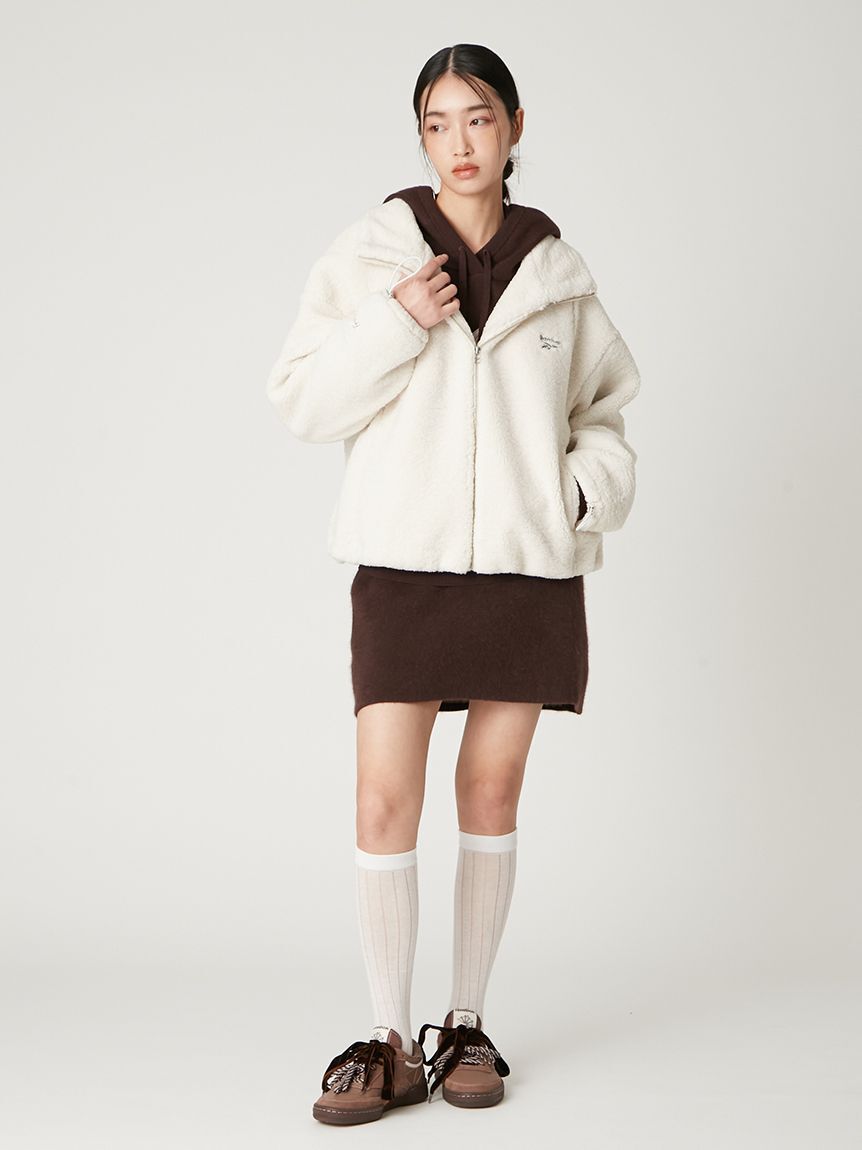 FRAY I.D「【Reebok&times; FRAY I.D】サテンロゴニットフーディー」|パーカー|