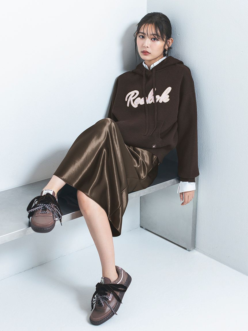 FRAY I.D「【Reebok&times; FRAY I.D】サテンロゴニットフーディー」|パーカー|