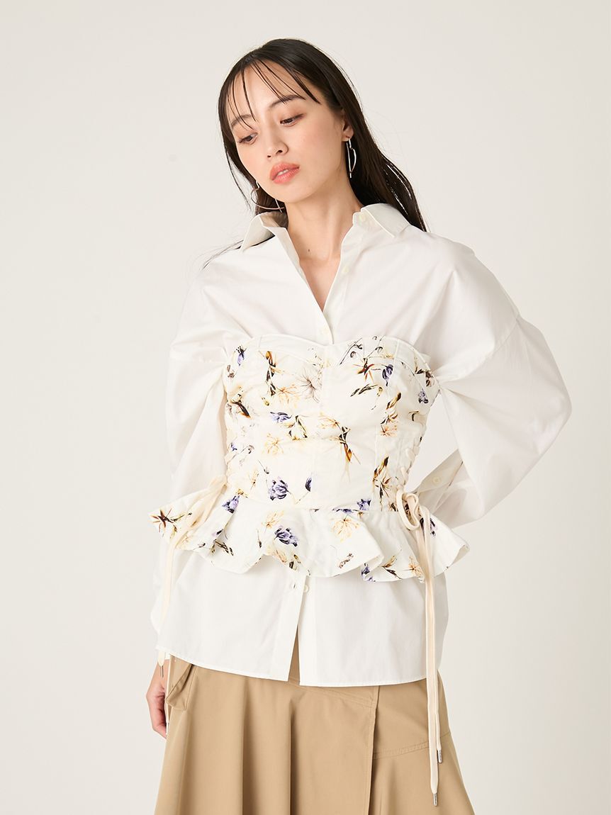 FRAY I.D「レースアップビスチェ／撥水」|ベスト・ジレ|