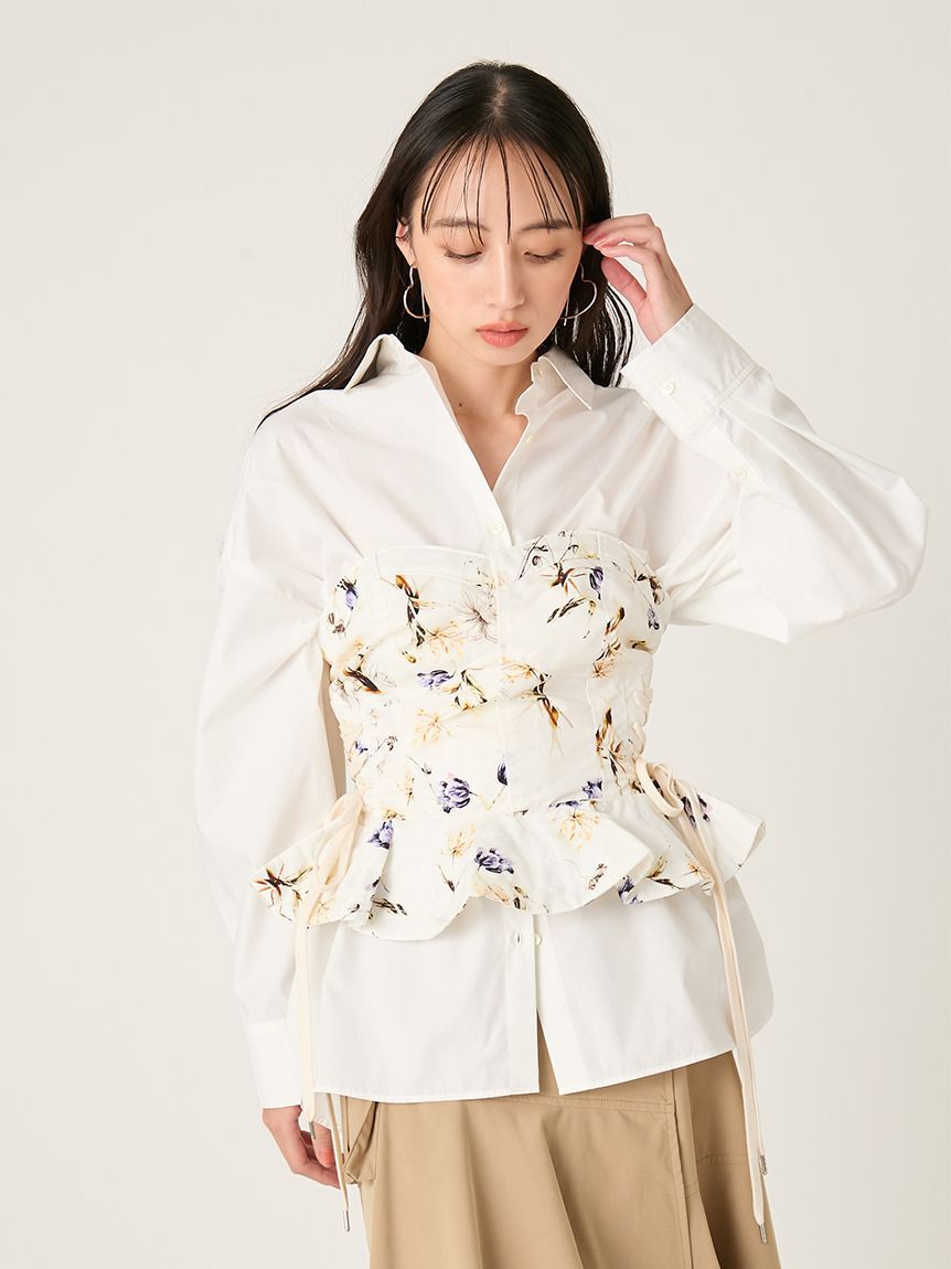 FRAY I.D「レースアップビスチェ／撥水」|ベスト・ジレ|