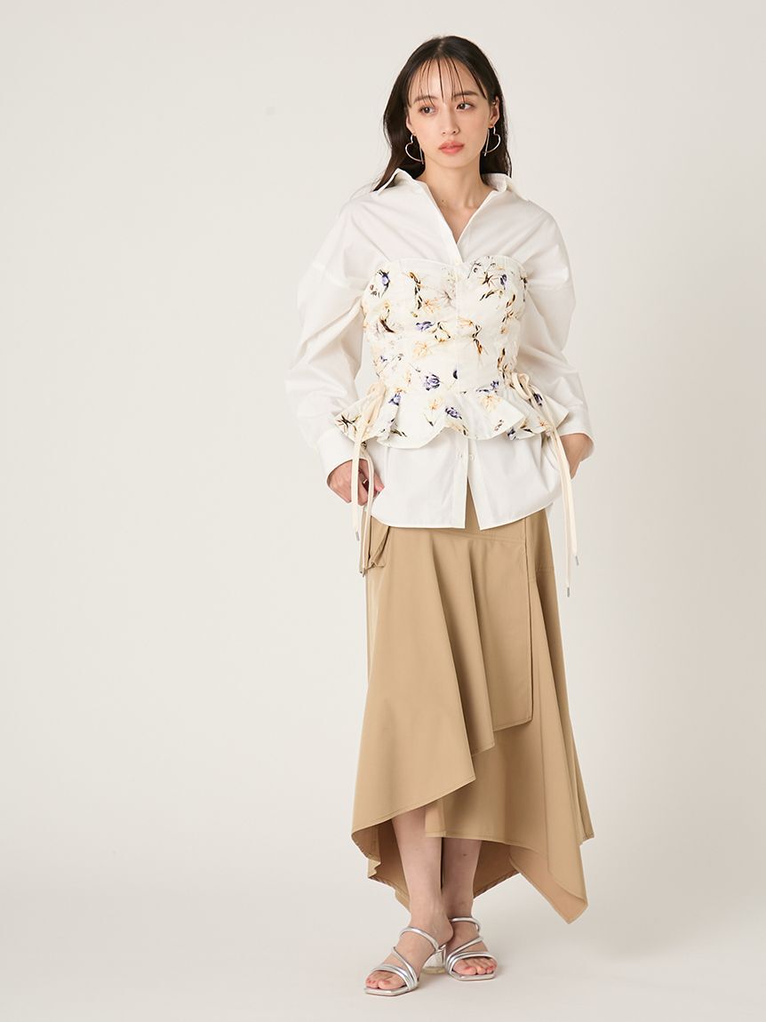 FRAY I.D「レースアップビスチェ／撥水」|ベスト・ジレ|