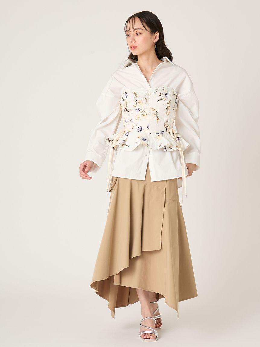 FRAY I.D「レースアップビスチェ／撥水」|ベスト・ジレ|