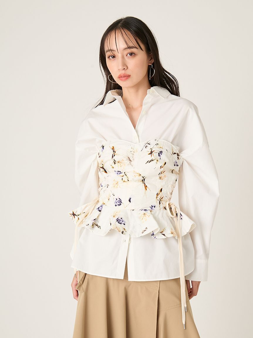 FRAY I.D「レースアップビスチェ／撥水」|ベスト・ジレ|