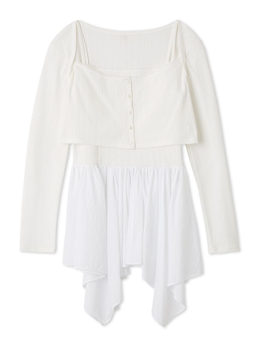 LILY BROWN「カーデセットペプラムトップス」|Tシャツ・カットソー|WHT