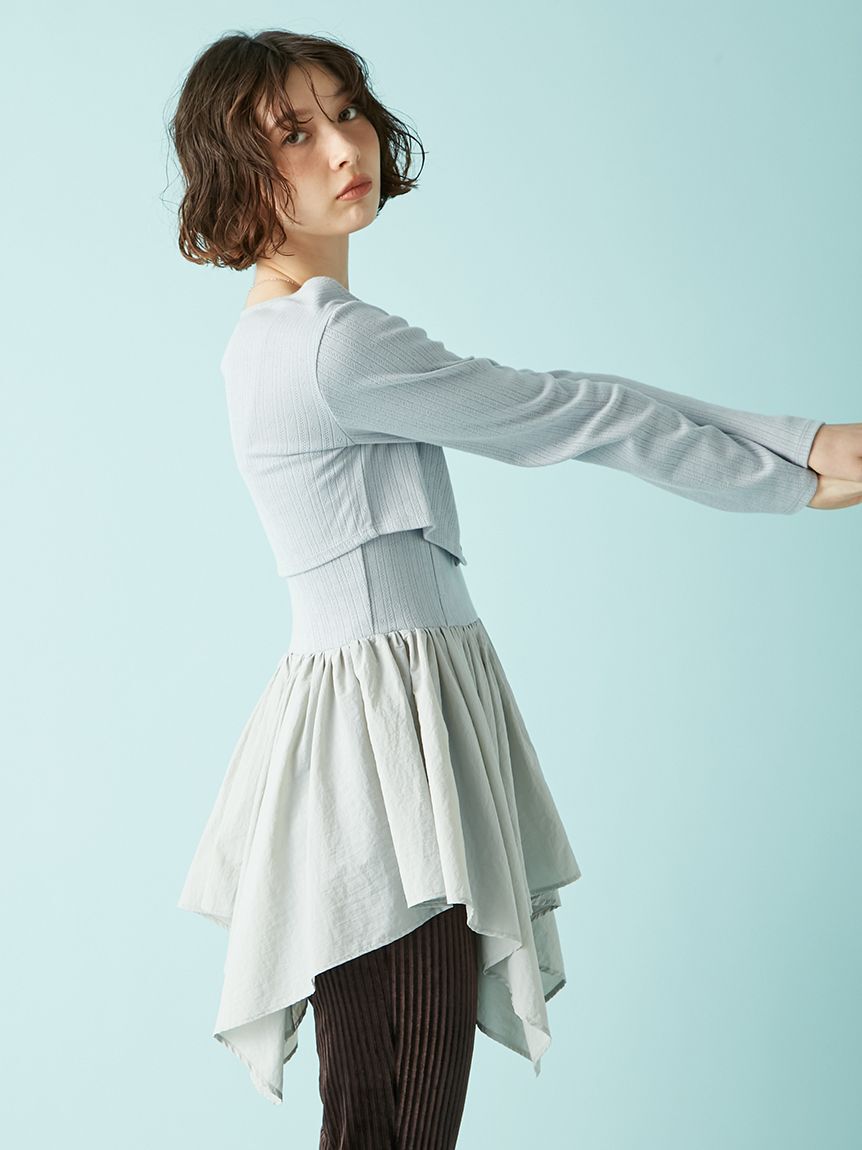 LILY BROWN「カーデセットペプラムトップス」|Tシャツ・カットソー|