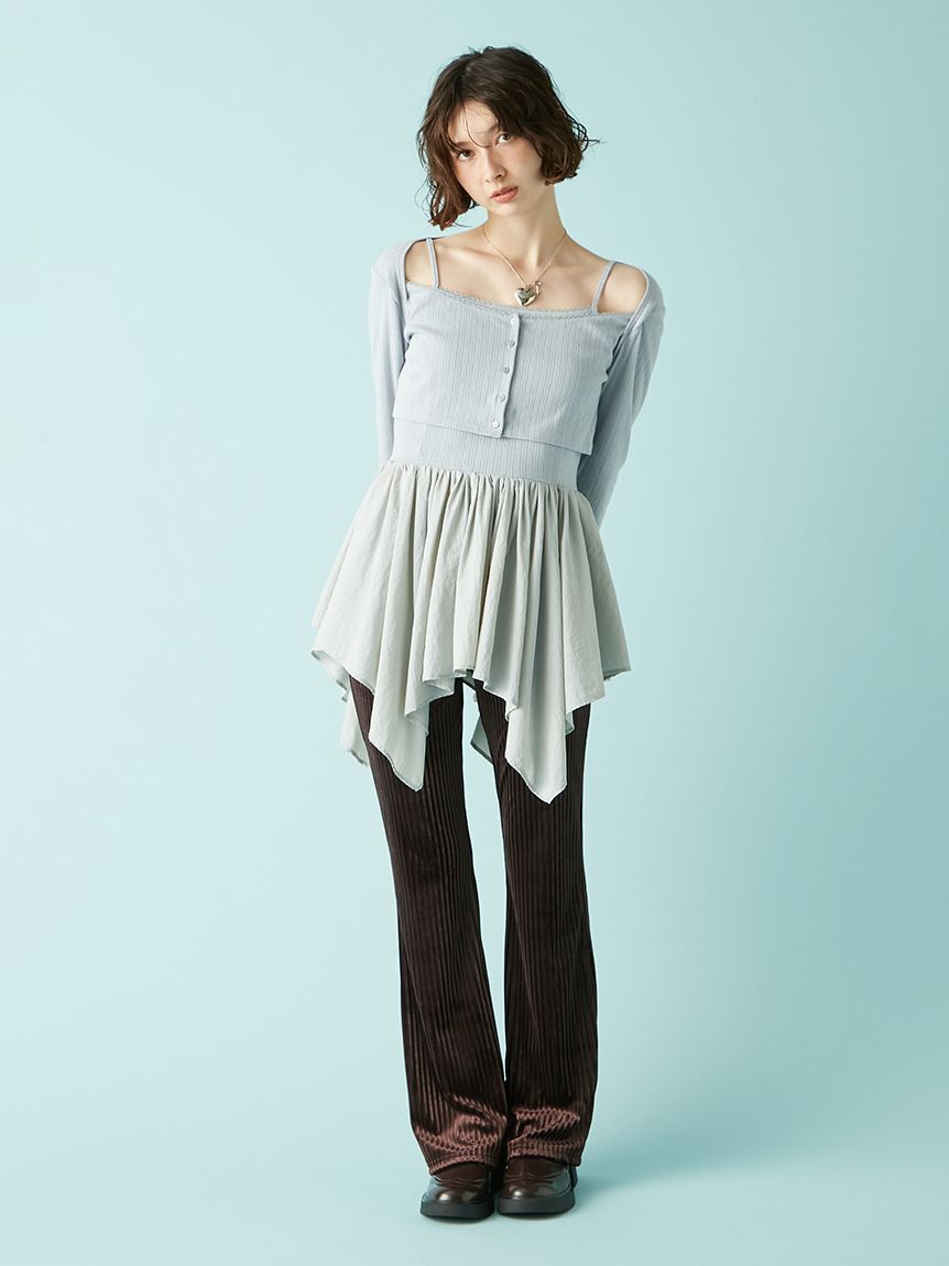 LILY BROWN「カーデセットペプラムトップス」|Tシャツ・カットソー|