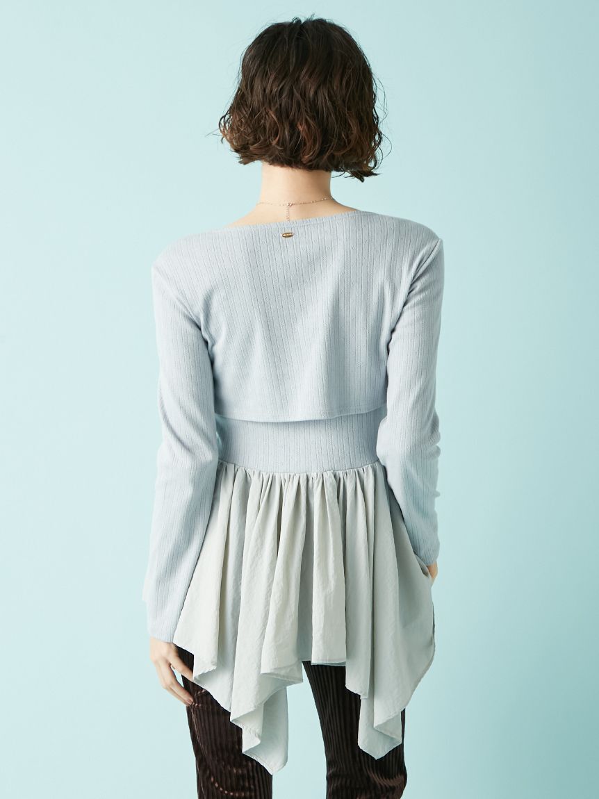 LILY BROWN「カーデセットペプラムトップス」|Tシャツ・カットソー|