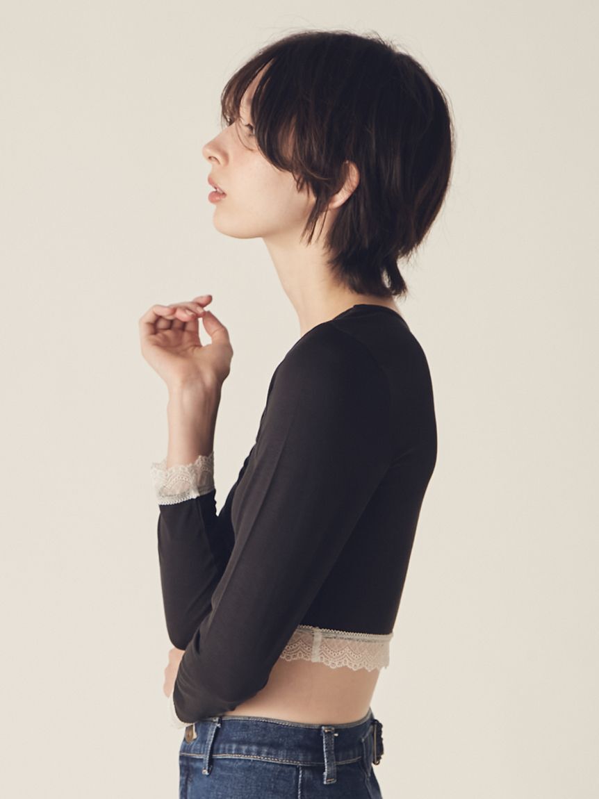 LILY BROWN Lingerie「【LILY BROWN Lingerie】メルティヒートクルーネック（吸湿発熱機能付）」|Tシャツ・カットソー|