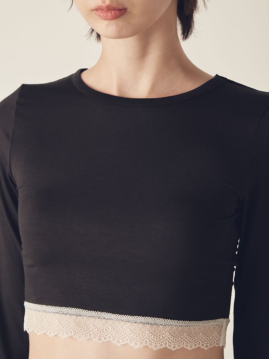 LILY BROWN Lingerie「【LILY BROWN Lingerie】メルティヒートクルーネック（吸湿発熱機能付）」|Tシャツ・カットソー|