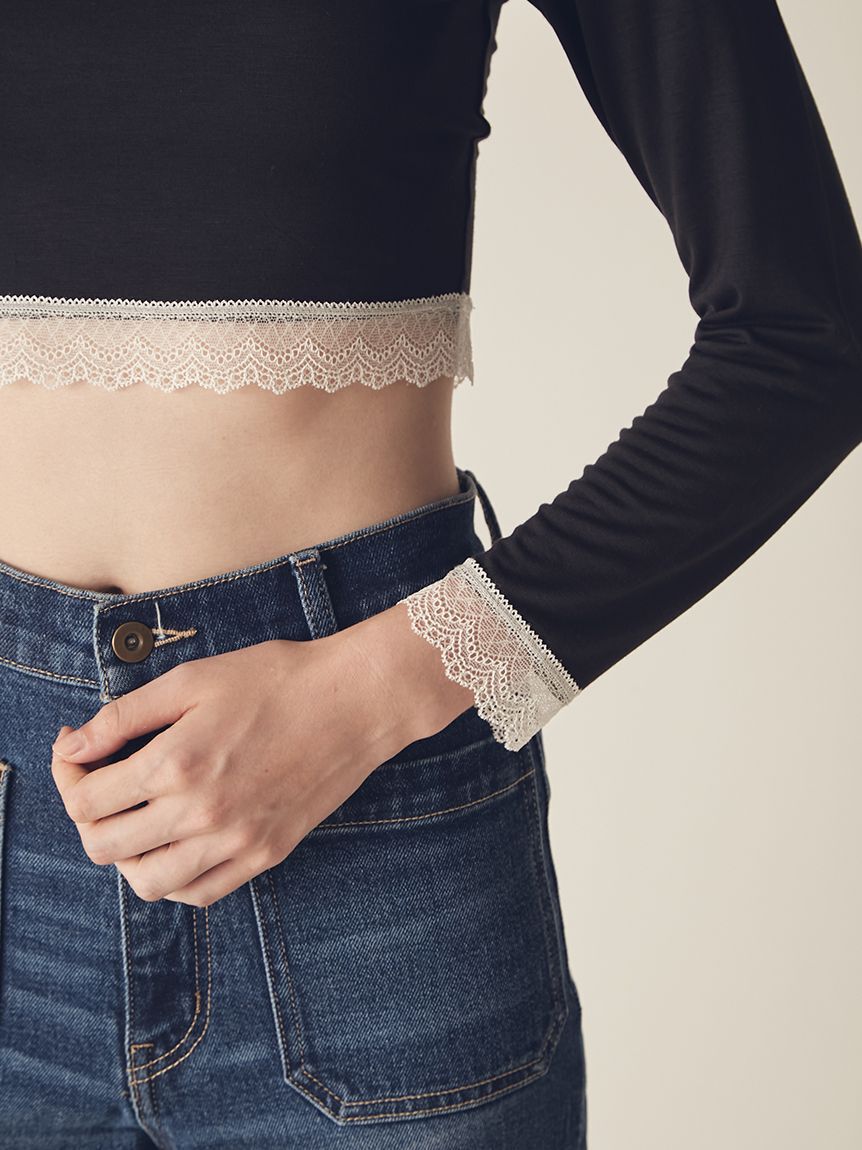 LILY BROWN Lingerie「【LILY BROWN Lingerie】メルティヒートクルーネック（吸湿発熱機能付）」|Tシャツ・カットソー|