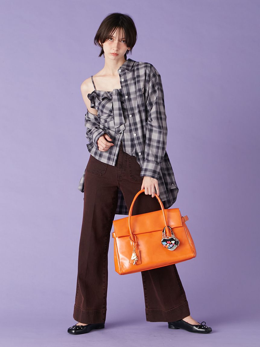 LILY BROWN「Lily Bearチェックオーバーシャツ」|シャツ・ブラウス|