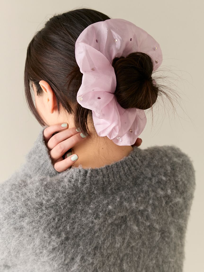LILY BROWN「オーガンジービジューシュシュ」|ヘアバンド|PNK