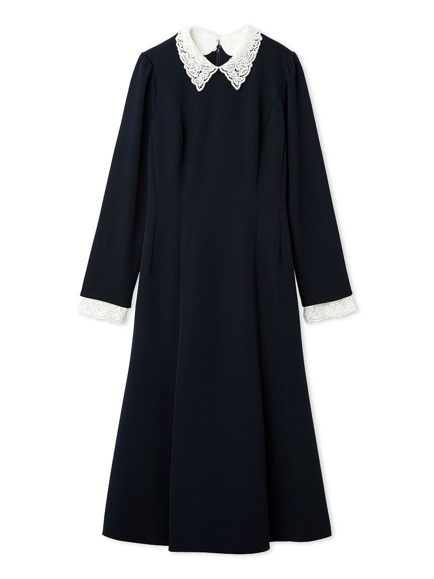 CELFORD「【洗える】刺繍レース付きマーメイドワンピース」|ワンピース|