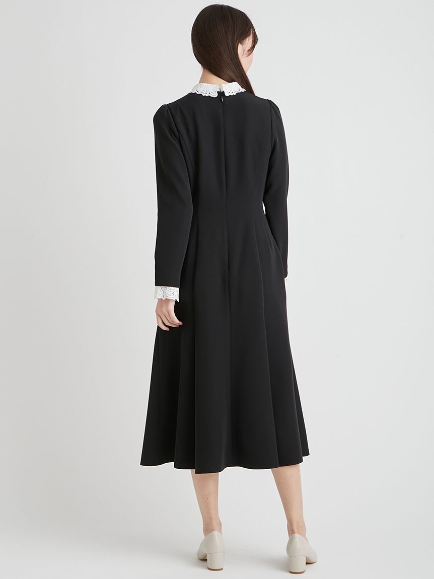 CELFORD「【洗える】刺繍レース付きマーメイドワンピース」|ワンピース|