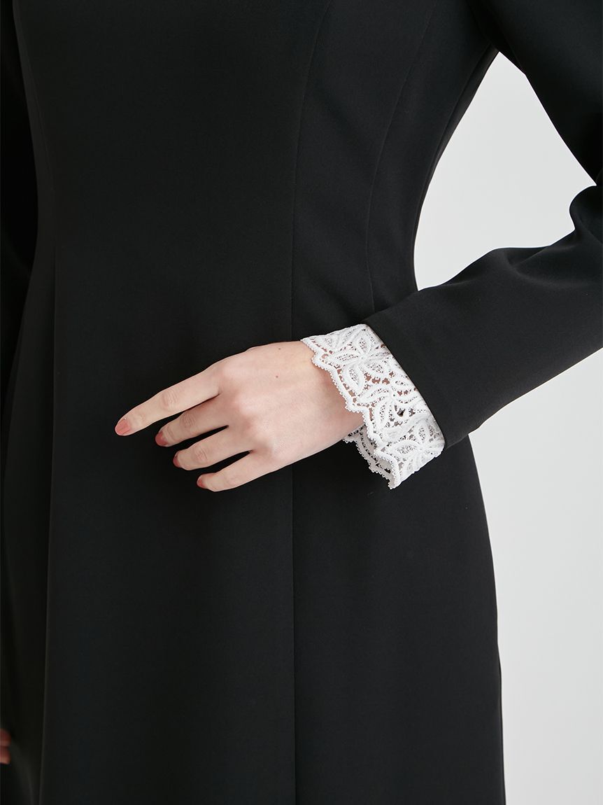 CELFORD「【洗える】刺繍レース付きマーメイドワンピース」|ワンピース|