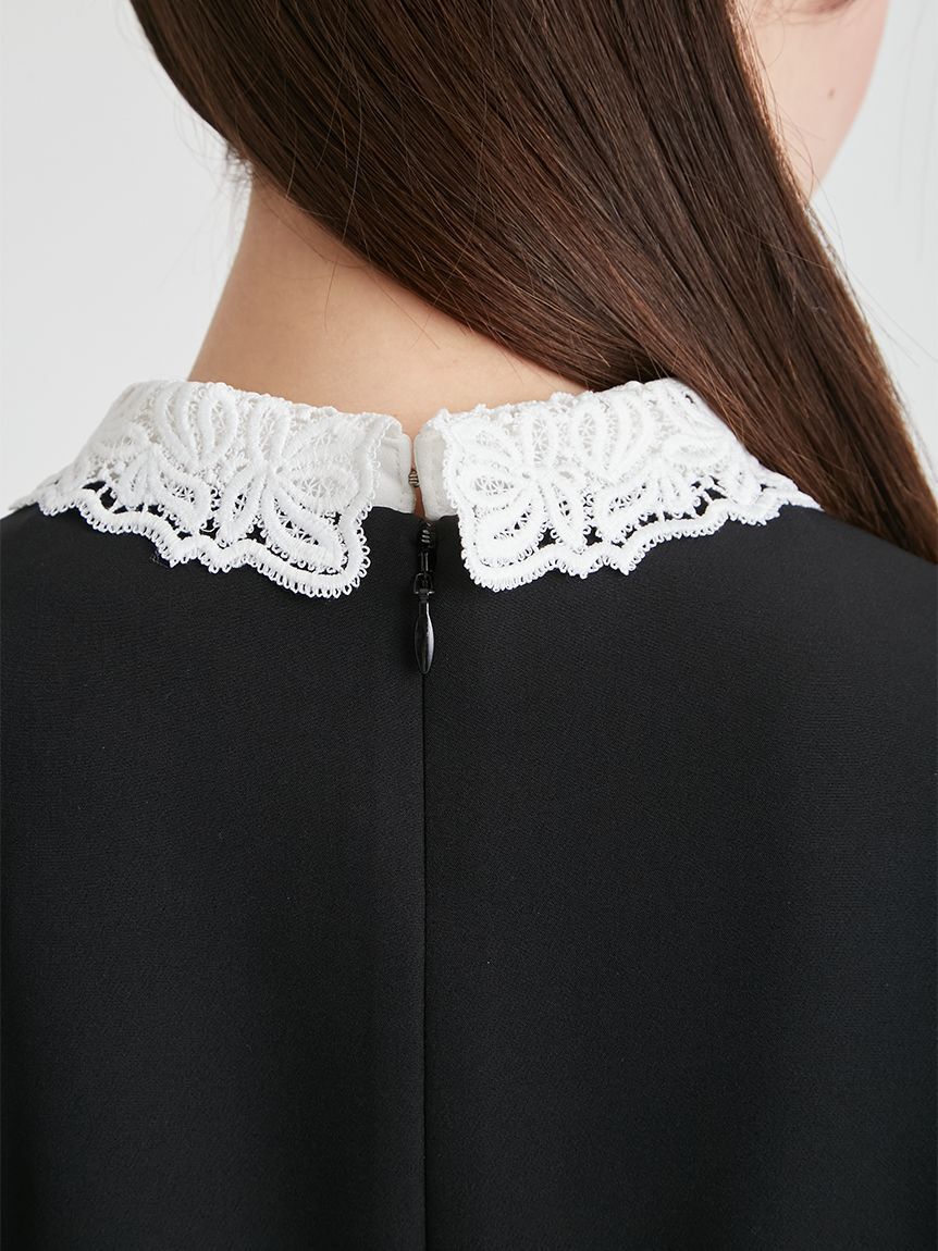 CELFORD「【洗える】刺繍レース付きマーメイドワンピース」|ワンピース|