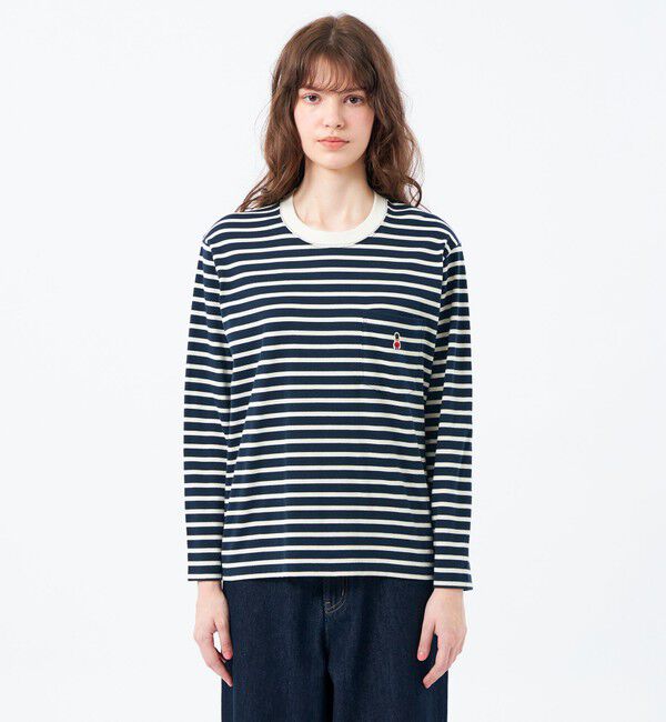 MACKINTOSH PHILOSOPHY「バッキンガムベア ボーダーポケットロンT」|Tシャツ・カットソー|