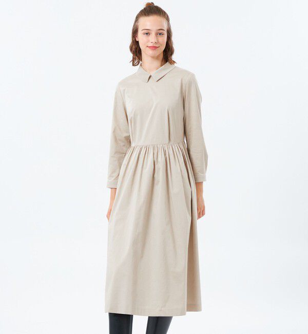 MACKINTOSH PHILOSOPHY「ベロアカラーワンピース」|ワンピース|オフホワイト