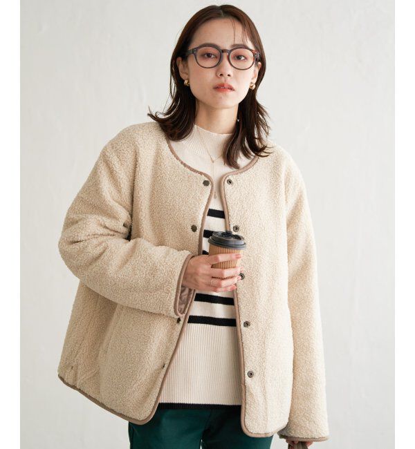 ikka「2WAYボアキルトブルゾン」|ブルゾン・スタジャン|