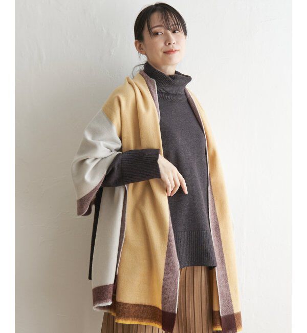 ikka「マルチブロッキングマフラー」|マフラー|