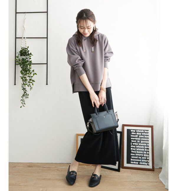 ikka「ダンボールニットフードＰＫ」|パーカー|