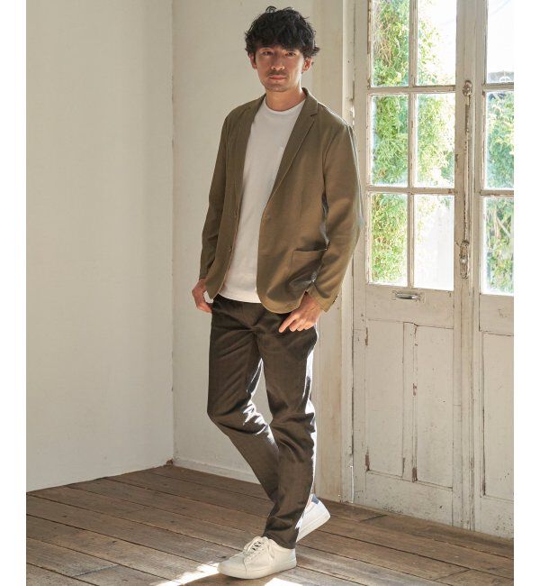 IKKA LOUNGE「ポンチクルーネックジャケットTシャツ」|Tシャツ・カットソー|