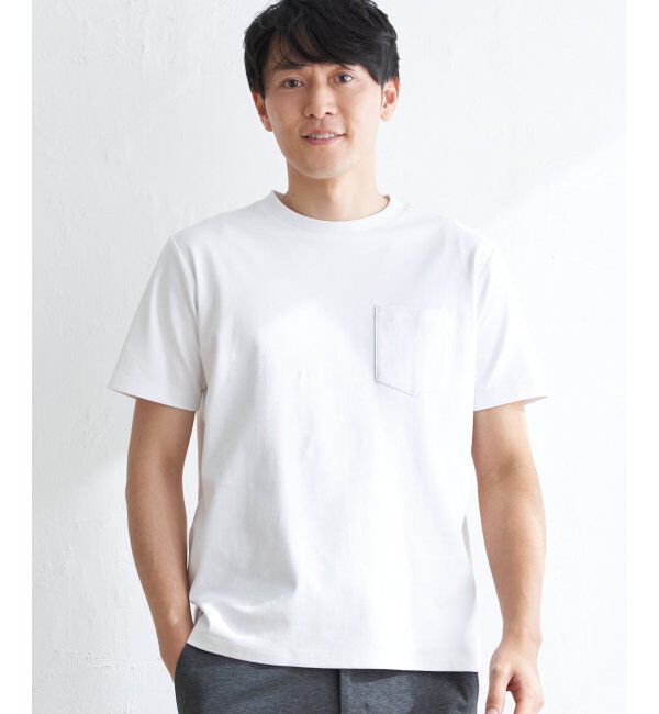 IKKA LOUNGE「ポンチクルーネックジャケットTシャツ」|Tシャツ・カットソー|
